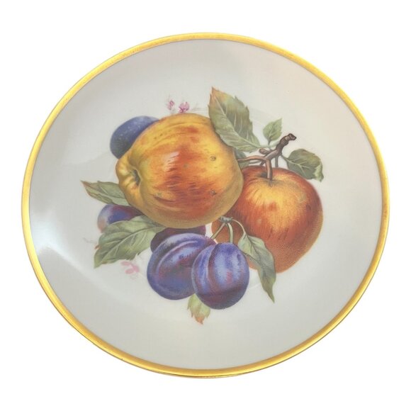 Set Of 6 Mitterteich Bavaria Germany Fruit Plates 7.5" Dia. Gold Trim - Picture 11 of 11